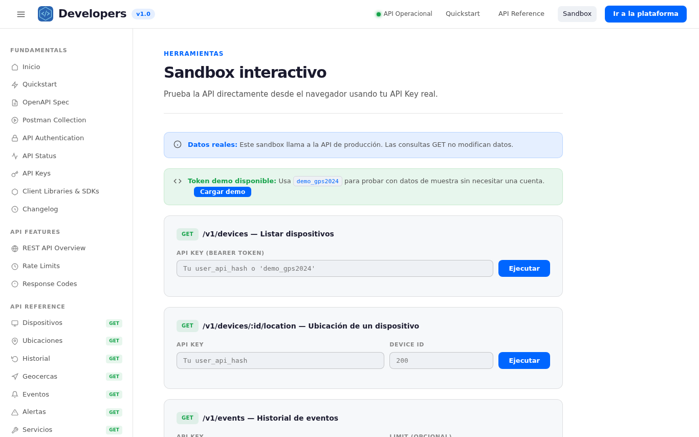 Más de 15 puntos de conexión REST en Developers